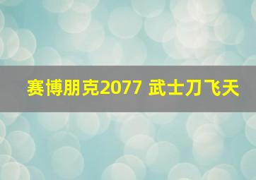 赛博朋克2077 武士刀飞天